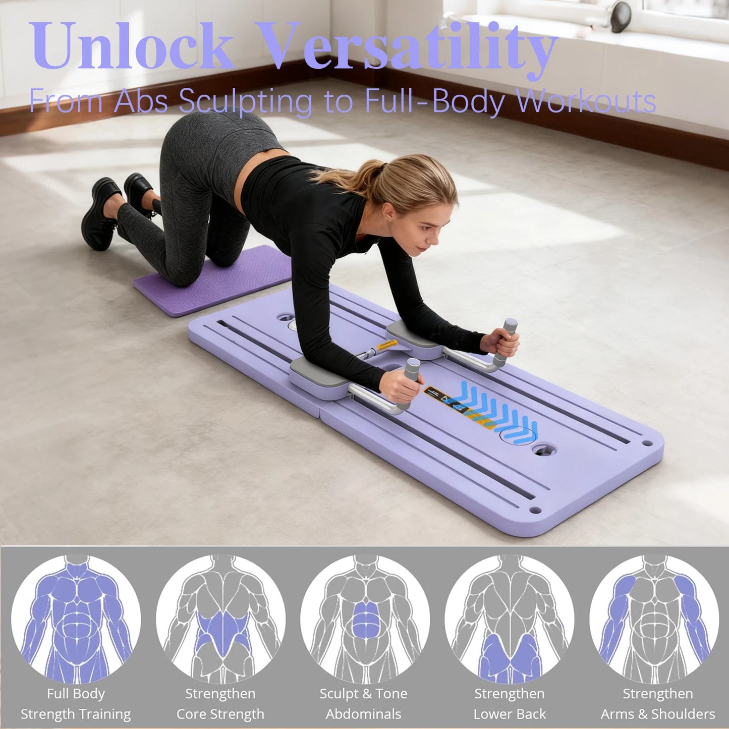 Foldable Pilates Board — All-in-One Core & Full Body Trainer