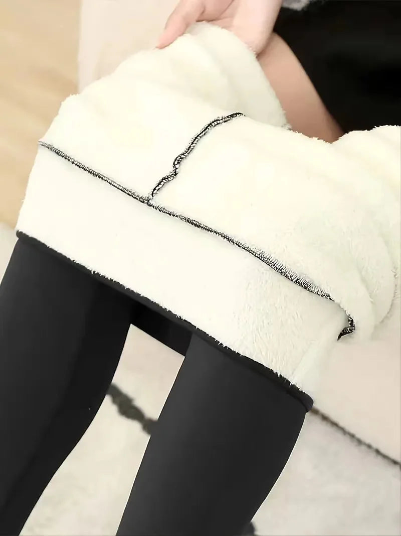 Women's Fleece-Lined Winter Leggings — High-Waist Thermal Activewear