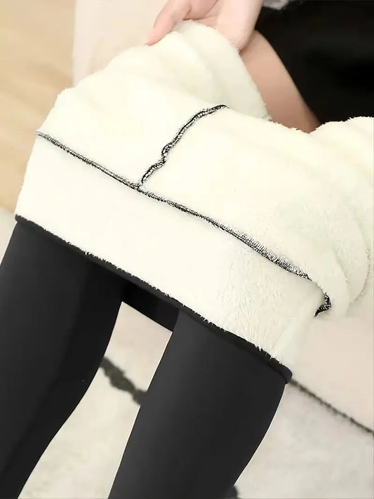 Women's Fleece-Lined Winter Leggings — High-Waist Thermal Activewear