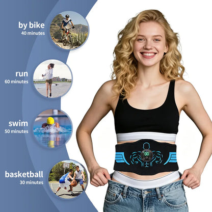 EMS Abs Toning Belt — 10 Modes, 30 Intensities, USB-C Rechargeable