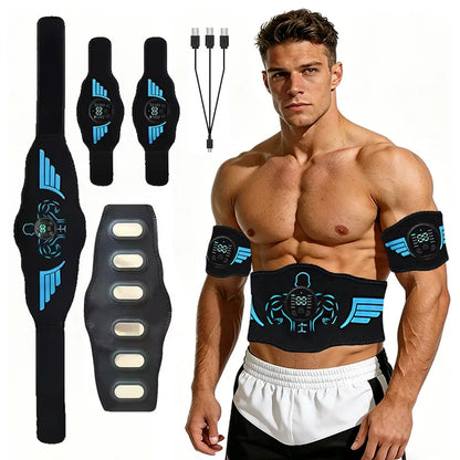 EMS Abs Toning Belt — 10 Modes, 30 Intensities, USB-C Rechargeable