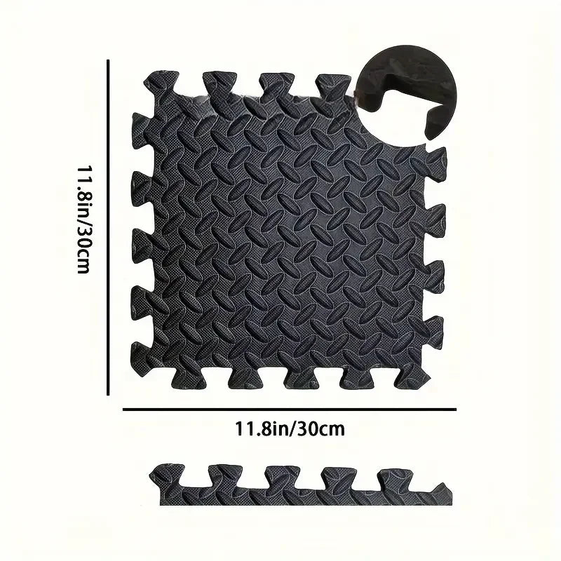 Foam Interlocking Floor Mat Tiles — Non-Slip Gym & Yoga Flooring