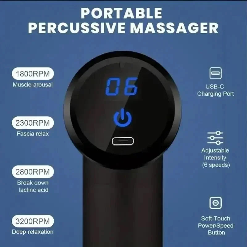 Mini Massage Gun — Portable Deep Tissue Muscle Massager