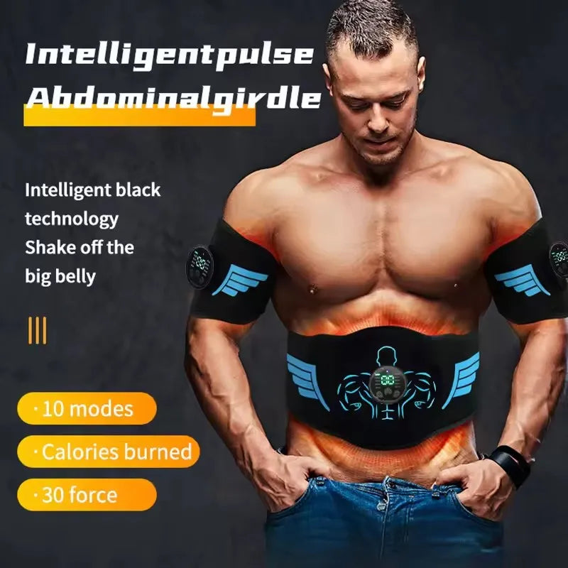 EMS Abs Toning Belt — 10 Modes, 30 Intensities, USB-C Rechargeable