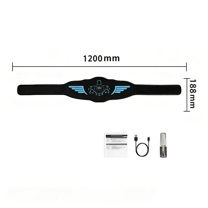 EMS Abs Toning Belt — 10 Modes, 30 Intensities, USB-C Rechargeable