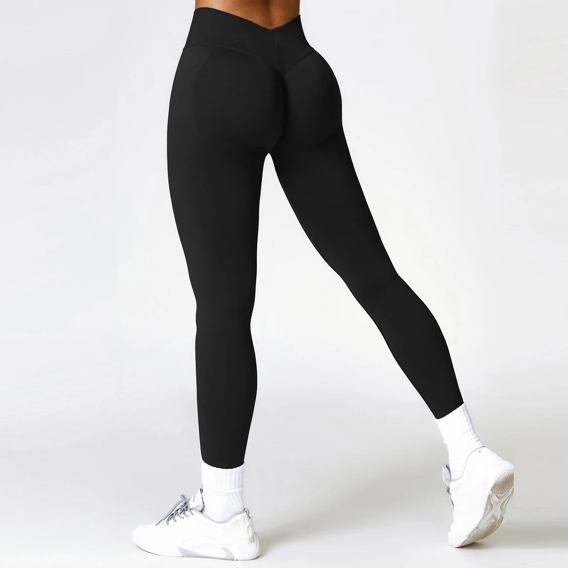 Women's V-Back Seamless Leggings — Gym & Yoga Tights