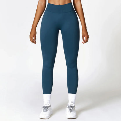 Women's V-Back Seamless Leggings — Gym & Yoga Tights