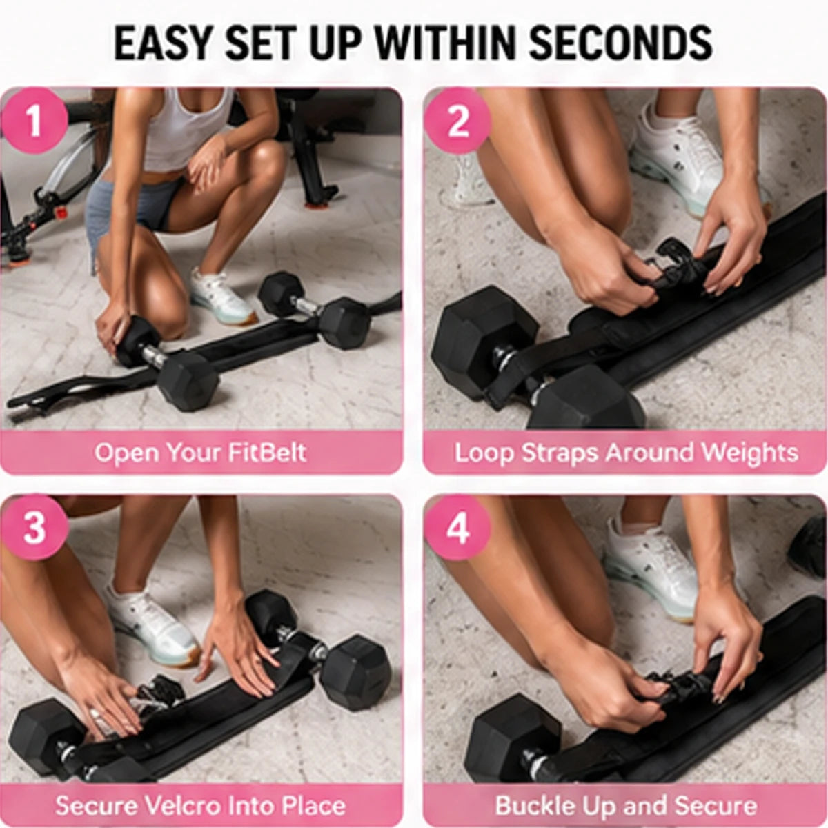 Padded Hip Thrust Belt — Adjustable Glute Workout Strap