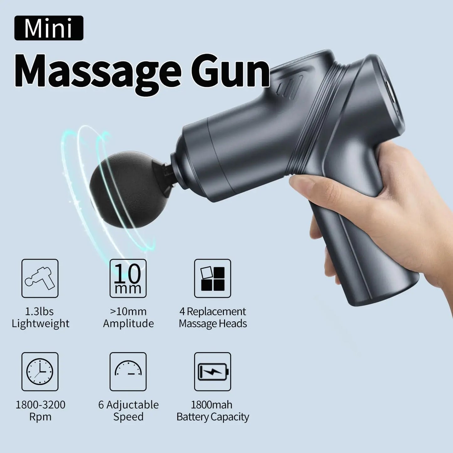 Mini Massage Gun — Silent Deep Tissue Muscle Massager