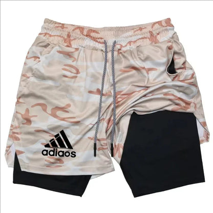Men's 2-in-1 Compression Shorts — Mesh Gym & Running Shorts