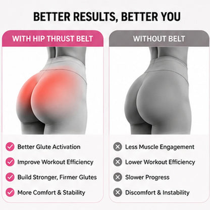 Padded Hip Thrust Belt — Adjustable Glute Workout Strap